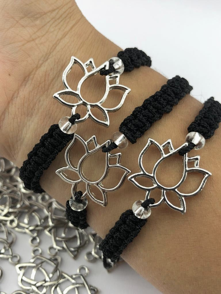 - 12 PULSERA DIJE CELTA FLOR DE LOTO  -