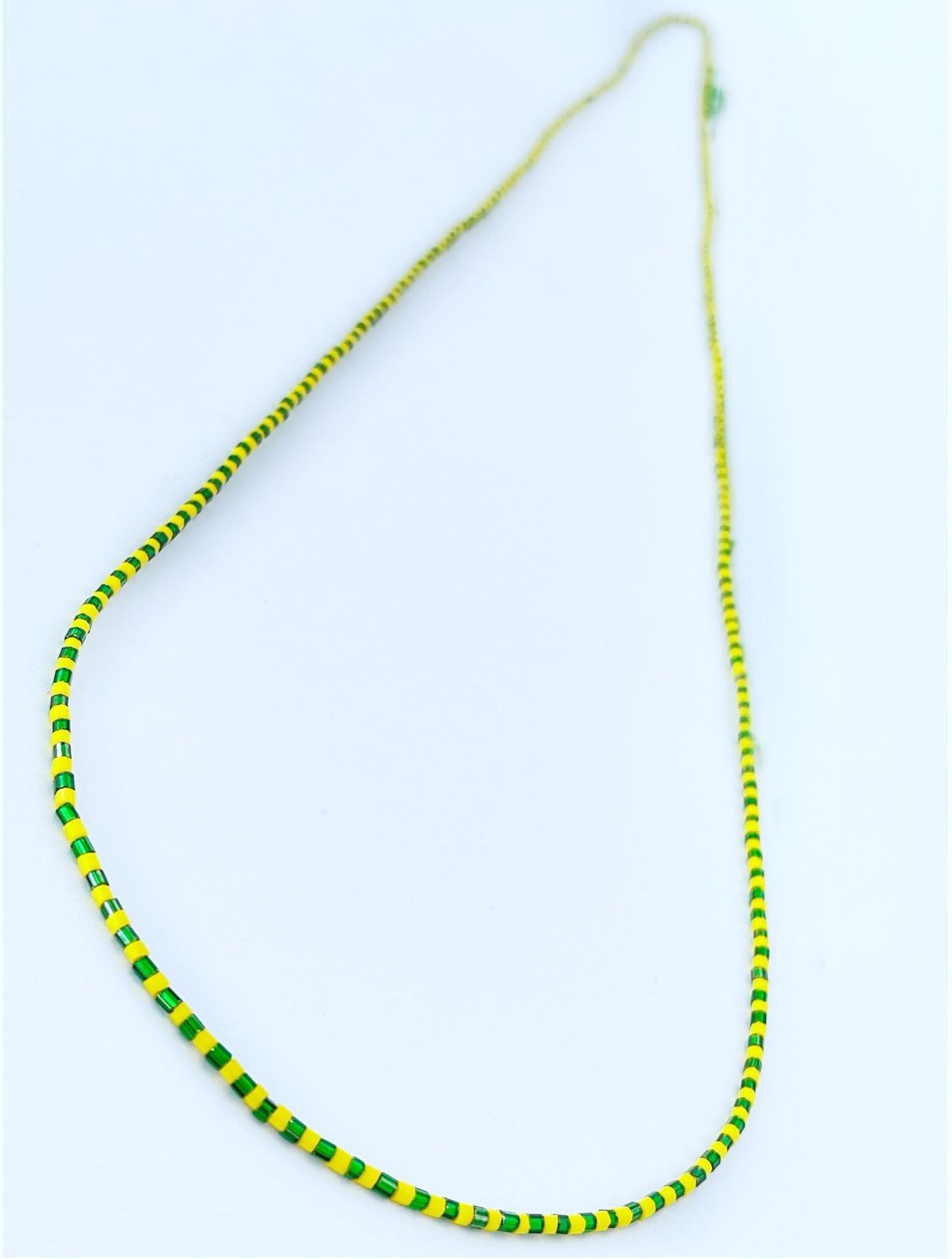 -Collar Eleke Orula con cuentas africanas brillantes-